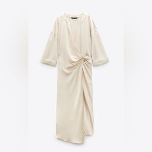 Zara Women’s Satin Effect MIDI Dress